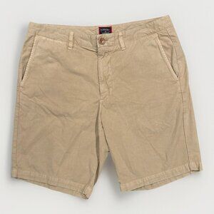 UNTUCKit Chino Shorts Men's Size 34 Beige Tan 9" Inseam Pima Cotton Twill Preppy